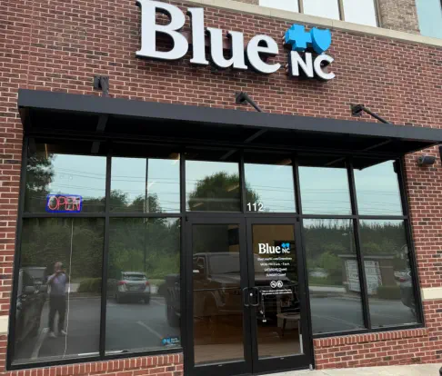Front exterior of Blue Cross NC Store in Greensboro NC