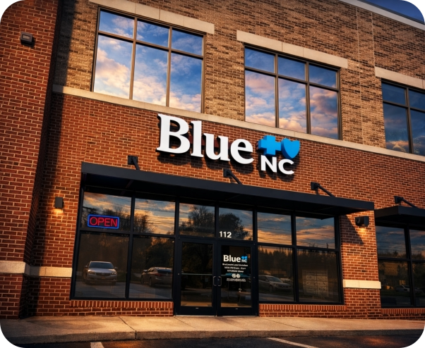 Front exterior of Blue Cross NC Store in Greensboro NC